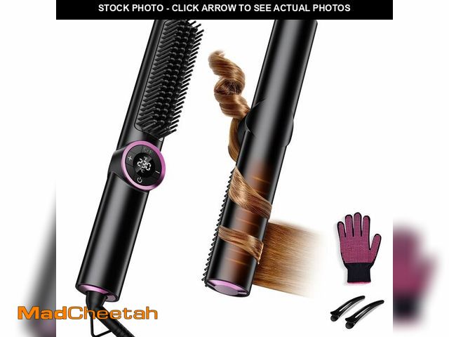 Lot 74-13716226 - JolinKoin Hair Straightener Brush for Women: Negative Ionic 3-in-1 Curling &amp; Straightening Brush...