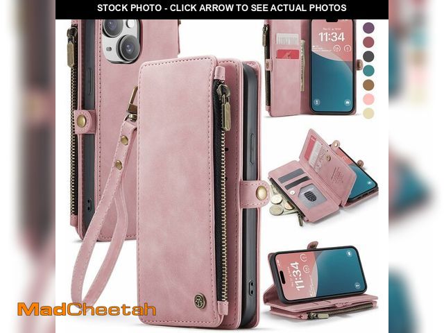Lot 74-13948971 - Defencase Compatible with iPhone 14 Case Wallet with RFID Blocking Card Holder for Women and Men, Fa...