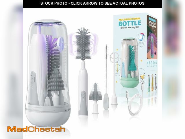 Lot 74-13950941 - IvyWind Electric Travel Baby Bottle Brush Set with Storage Box, Automatic Bottle Cleaner Brush Kit w...