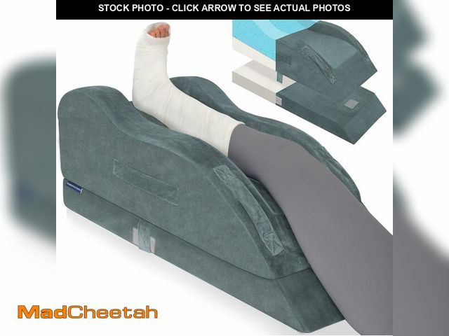 Lot 74-13584009 - KingPavonini Adjustable Leg Elevation Pillows for After Surgery, Ergonomic Curve Keeps Knee Straight...