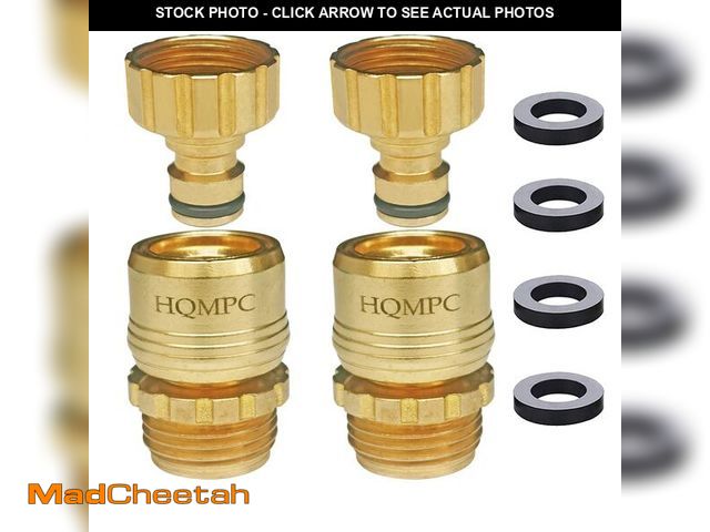 Lot 74-14268332 - HQMPC Garden Hose Quick Connect Solid Brass Garden Hose Quick Connector For Garden watering 3/4 inch...