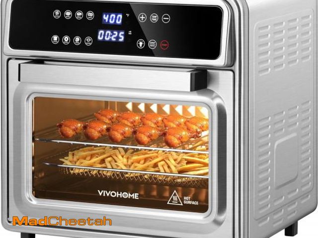 Lot 74-12512575 - SPECSTAR 21 Qt Air Fryer Toaster Oven Combo, 8-in-1 Convection Oven Countertop with Rotisserie and D...