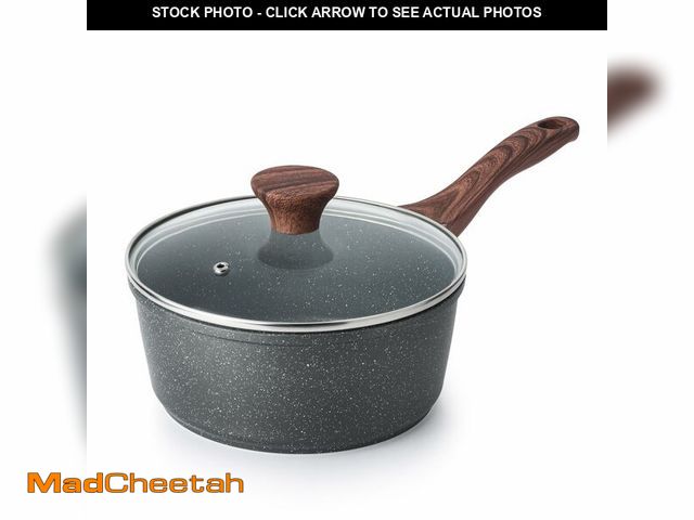 Lot 74-12716923 - SENSARTE Nonstick Saucepan with Lid, 1.5 Quarts Small Pot with Swiss Granite Coating, Stay-cool Hand...