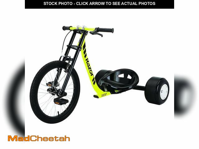 Lot 74-13017183 - Razor DXT Drift Trike Yellow, One Size - UNUSED