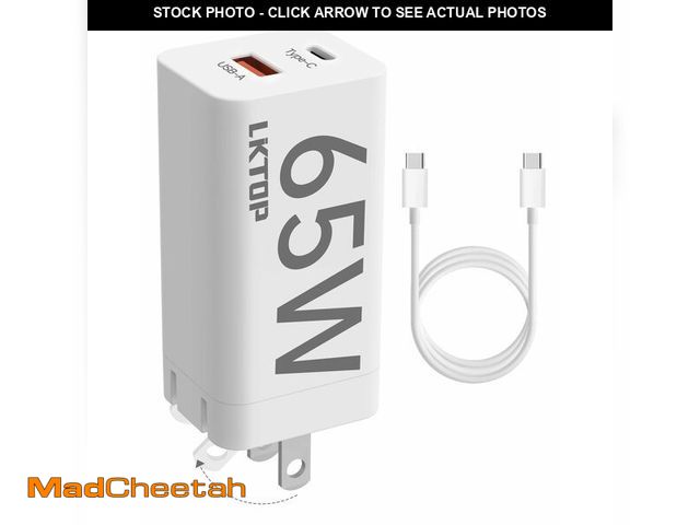 Lot 74-12714253 - LKTOP 65W Super Fast Battery Charger USB-C/A Portable Charging for DJI/Specta Air 3/Mavic 3/Avata/Fl...