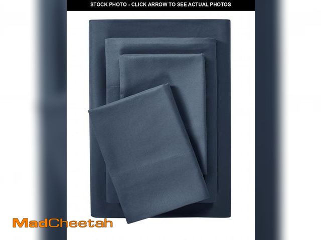 Lot 74-12426821 - Mainstays Comfort Chill Microfiber Bed Sheet Set, Queen, Washed Indigo, 4 Piece - UNUSED