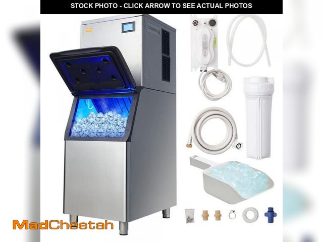 Lot 74-12374597 - (TOP HALF ONLY) VEVOR Commercial Ice Maker 550 lbs./24H Freestanding Ice Making Machine with 330.7 l...