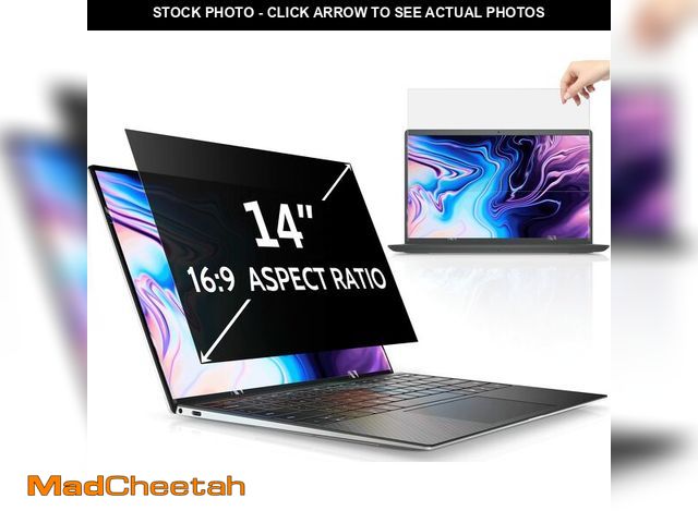 Lot 74-14051664 - Peslv 14 Inch Laptop Privacy Screen for 16:9 Computer Monitor, Anti Glare Blue Light Filter Protecto...