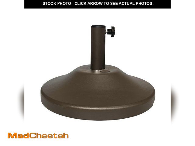 Lot 74-14468658 - US WEIGHT 19 in. Fillable Patio Umbrella Base for Outdoor Patio Tables in Bronze FUB30BZE - UNUSED