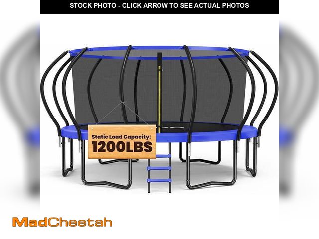 Lot 74-14309653 - ORCC 1200LBS Weight Capacity Heavy-Duty Trampoline 16 15 14 12 10 8FT Outdoor Yard Trampolines for K...