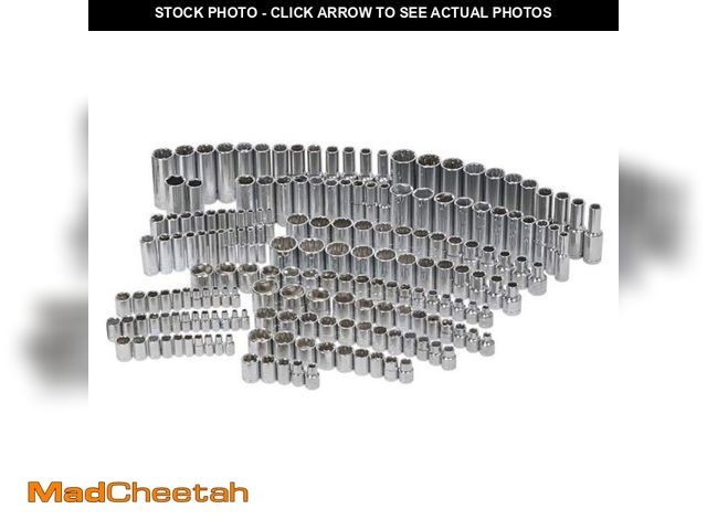 Lot 74-13000623 - Husky 1/4 in., 3/8 in. and 1/2 in. Drive Socket Set (200-Piece) - UNUSED