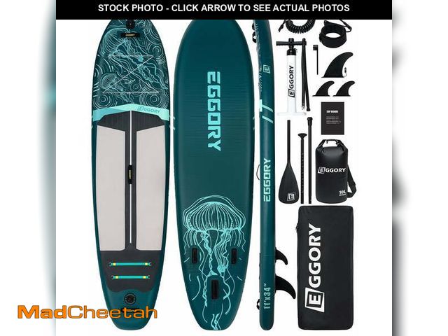 Lot 74-13817721 - EGGORY 11 ft Inflatable Paddle Boards Stand Up Paddle Board with Full SUP Accessories - USED