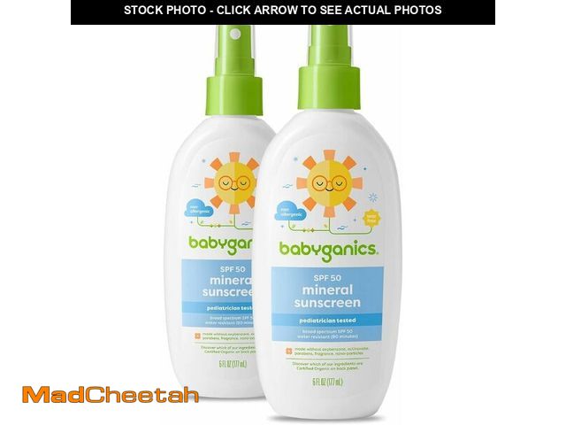 Lot 74-14045342 - Babyganics SPF 50 Baby Sunscreen Spray | UVA UVB Protection | Octinoxate &amp; Oxybenzone Free | Wat...