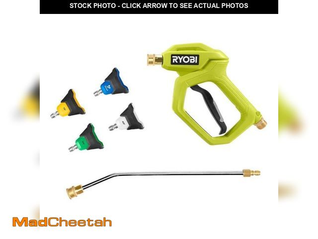 Lot 74-12853473 - (MISSING WAND,NOZZLES) )RYOBI Automotive Pressure Washer Accessory Kit - USED