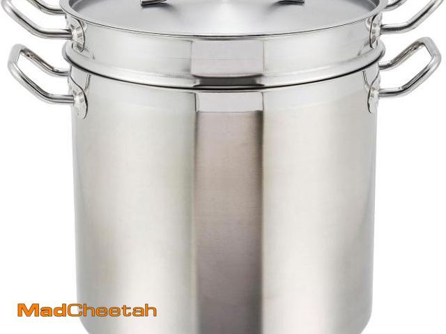 Lot 74-12400284 - Winware Stainless 12 Quart Steamer/Pasta Cooker with Cover - UNUSED