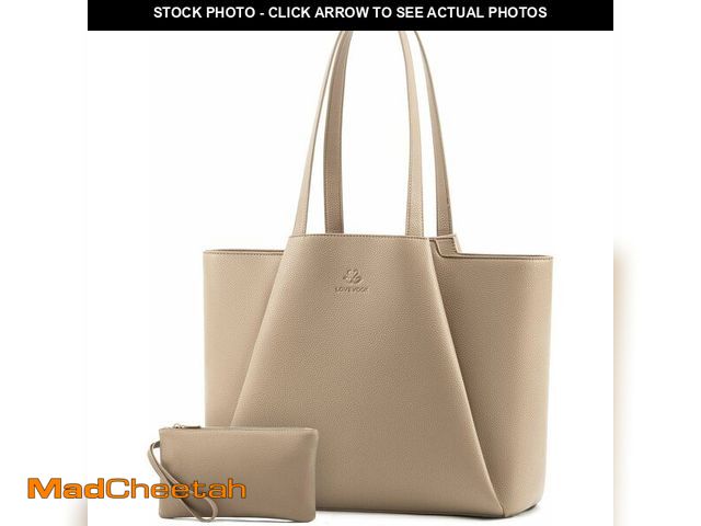 Lot 74-12328777 - LOVEVOOK Laptop Tote for Women - 15.6 Inch Faux Leather Laptop Bag with Clutch, Large Capacity Offic...