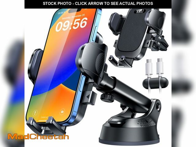 Lot 74-14293247 - [True Upgrade for Safety] YRU Car Phone Holder Mount [Patent &amp; Military-Grade] Dashboard Cell Ph...
