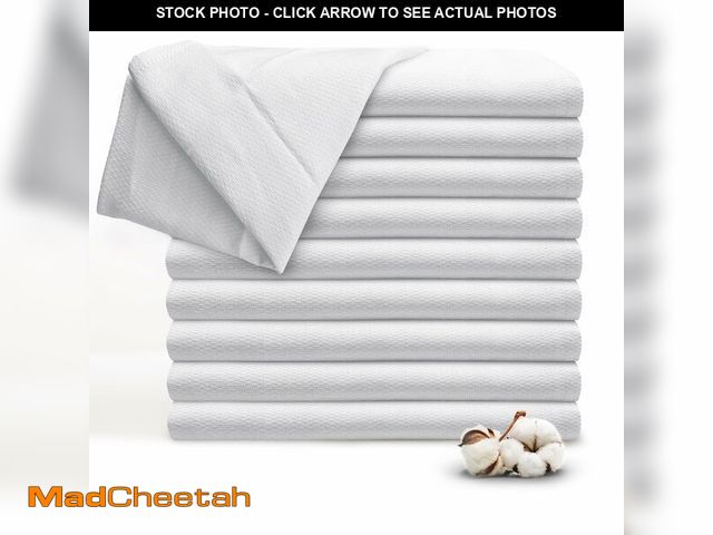 Lot 74-12881389 - RUVANTI 10 Pack Birdseye Flat-Fold Cloth Diapers for Babies, 100% Cotton Extra Large Reusable Diaper...