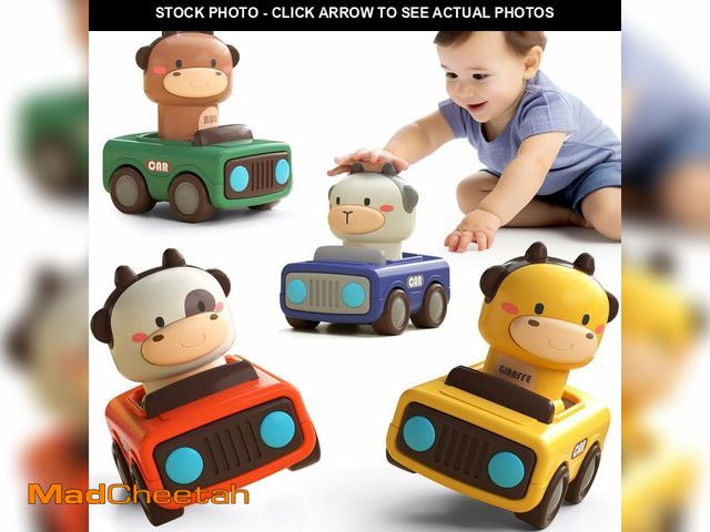 Lot 74-13570565 - iPlay, iLearn Press to Go Car Toys for Toddlers 1-3, Baby Animal Racing Cars, Infant Play Vehicle Se...
