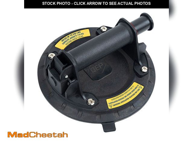 Lot 74-14278809 - QEP 8 in. Vacuum Pump Suction Cup for Large Format Tile, with 242 lb. Lifting Capacity - UNUSED