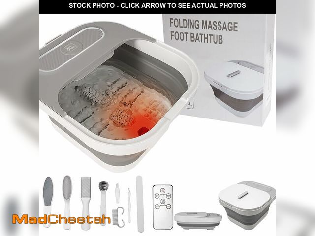 Lot 74-13966494 - UNIFULL Collapsible Foot Spa Bath with Heat and Massage Rollers, Bubble, Foot Pedicure Kit, Temperat...