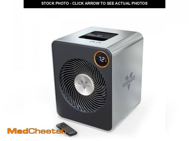 Lot 74-12463202 - Vornado VMHi600 5118 BTU Metal Fan Forced Air Heater Electric Furnace with Remote, 5-Year Warranty a...