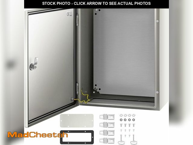 Lot 74-14067733 - VEVOR NEMA Steel Enclosure, 20 x 16 x 8'' NEMA 4X Steel Electrical Box, IP66 Waterproof &amp; Dustpr...