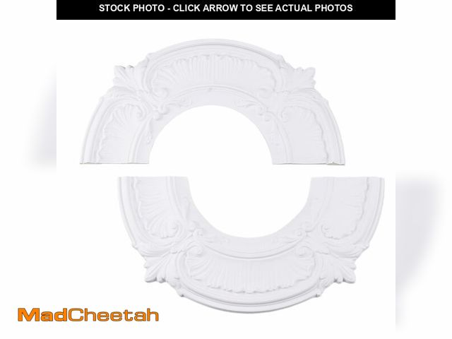 Lot 74-13950851 - INCREWAY Split Design 12 Inch Ceiling Medallion for Lights &amp; Fans - 5 Inch Cutout, Detachable PU...