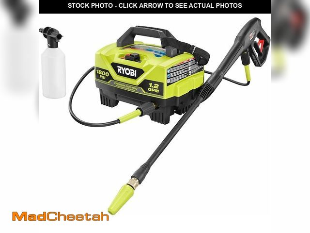 Lot 74-12694465 - RYOBI 1,800 PSI 1.2 GPM Electric Pressure Washer, RY141820VNM - USED