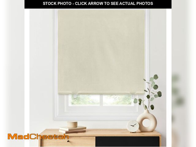 Lot 74-14149617 - LazBlinds 100% Blackout Roller Shades, No Tools No Drill Cordless Blinds for Windows, Thermal Insula...