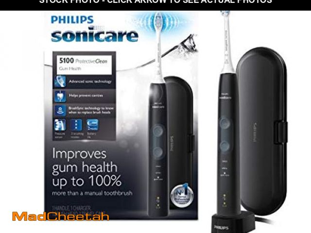 Lot 74-12330508 - Philips Sonicare ProtectiveClean 5100 Rechargeable Electric Toothbrush, with Pressure Sensor, 3 Clea...