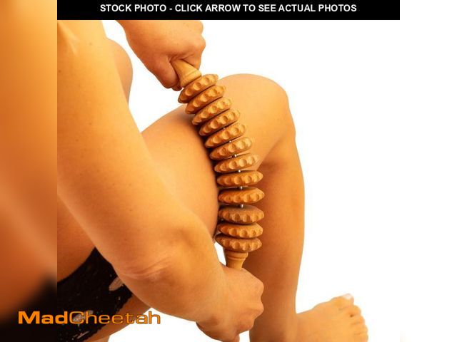 Lot 74-12314411 - Tuuli Wooden Massage Roller for Waist and Thigh, Multi-Functional Body Roller for Cellulite Reductio...