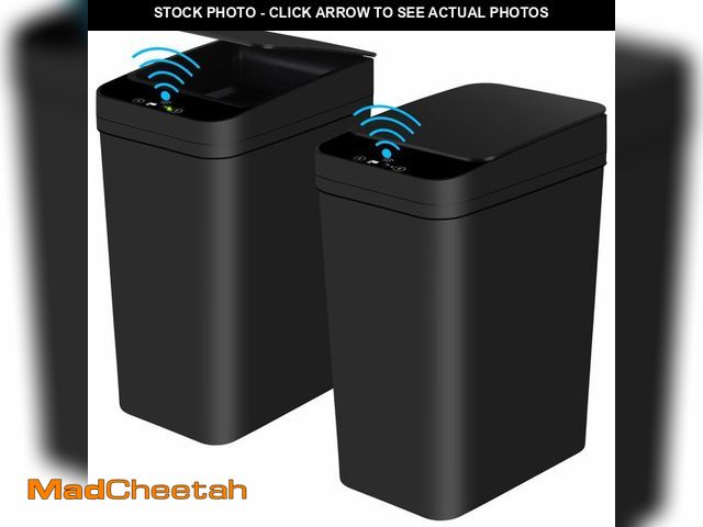 Lot 74-13712015 - Anborry Bathroom Automatic Trash Can 2 Pack 2.2 Gallon Touchless Motion Sensor Small Slim Garbage Ca...