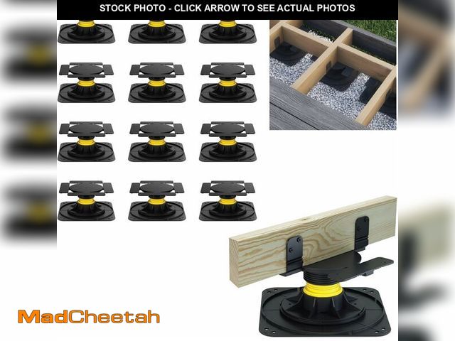 Lot 74-13696351 - Bison Level.Up System Adjustable Deck Pedestal Joist Support Kit, 12-Pedestal Kit (7079806002) - UNU...