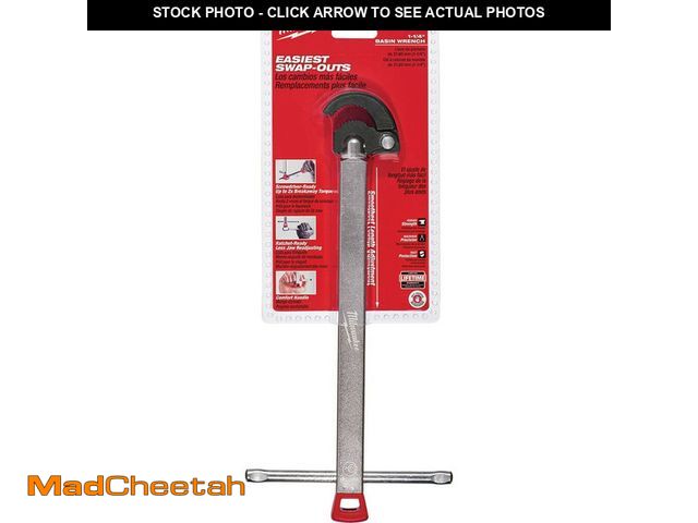 Lot 74-12792052 - Milwaukee 48-22-7001 Basin Wrench - 1.25" Capacity - UNUSED