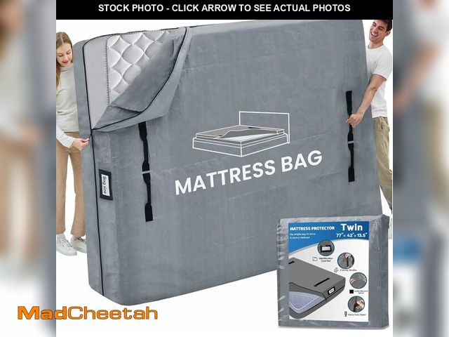 Lot 74-13710098 - Mattress Bags for Moving and Storage, BETU Twin Mattress Protector Waterproof Mattress Cover with 8 ...