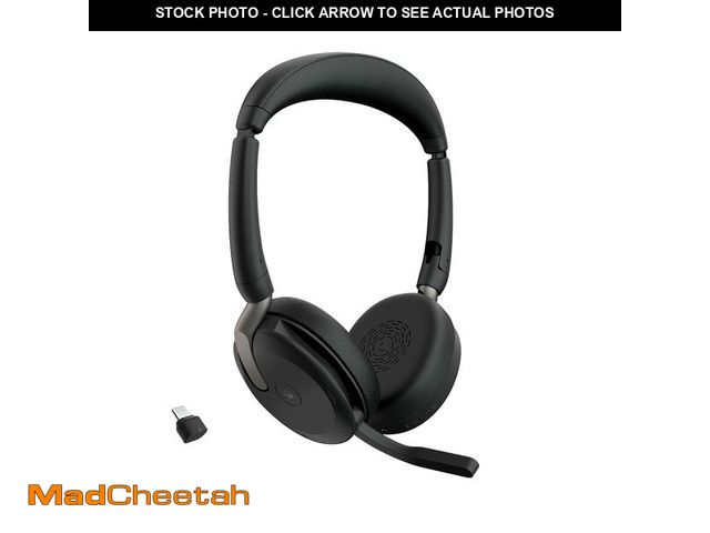 Lot 74-12713254 - Jabra Evolve2 65 Flex Wireless Stereo Headset - Bluetooth, Noise-Cancelling ClearVoice Technology &a...