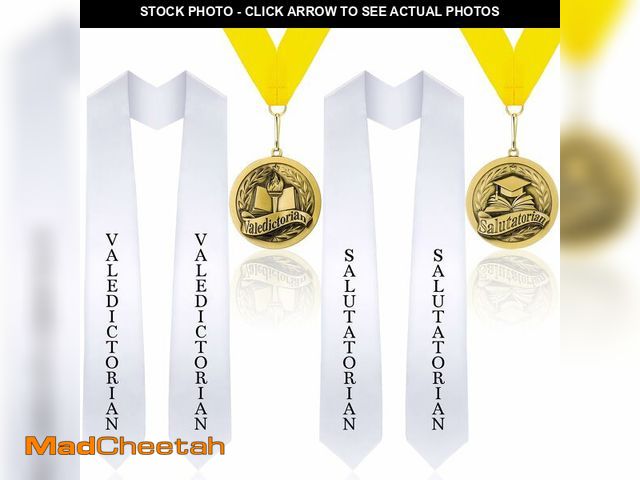 Lot 74-14064565 - Shyyween 4 Pcs Graduation Award Medal and Graduation Stole Set 2026 Valedictorian Salutatorian Gradu...