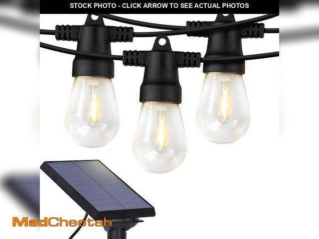 Lot 74-12128512 - Brightech Ambience Pro Solar Powered Outdoor String Lights, 48 ft Commercial Grade Waterproof Patio ...