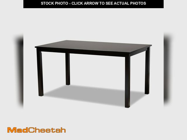 Lot 74-12811202 - Baxton Studio Eveline Rectangular Wood Dining Table Espresso - UNUSED