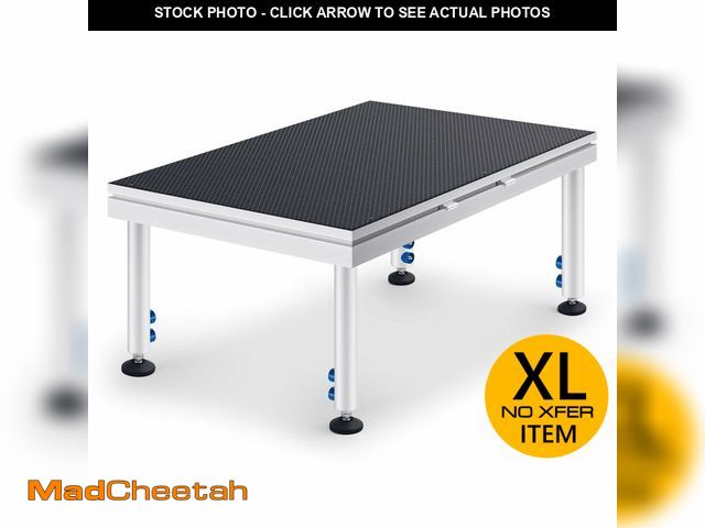 Lot 74-13788744 - Tandefio Portable Stage with Height Adjustable Riser (24" -40") Platform Modular System Stage Easy t...