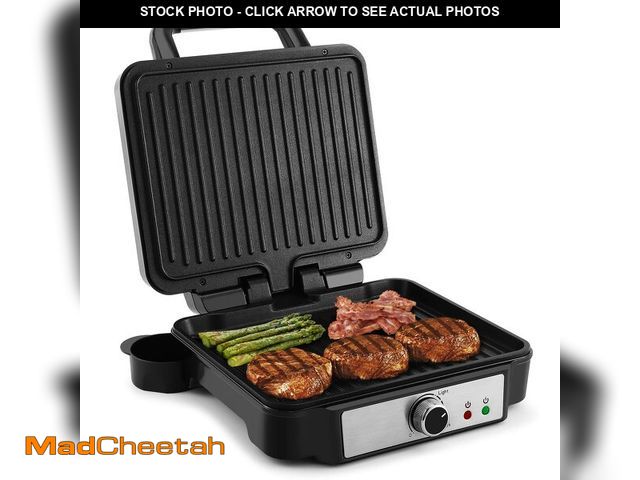 Lot 74-13952515 - MONXOOK Panini Press Sandwich Maker, 4 Slices Panini Grill Non-Stick Coated Plates, Panini Makers wi...