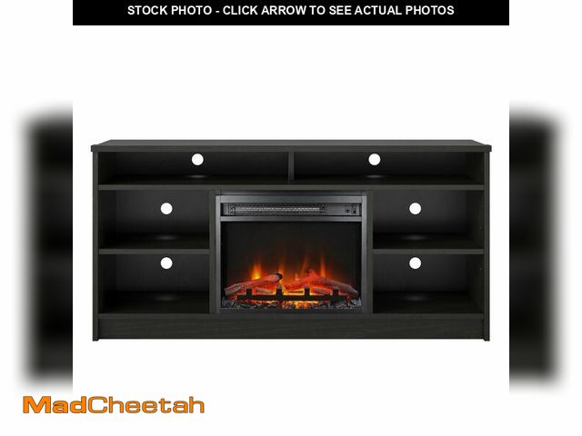 Lot 74-12784793 - (MISSING HARDWARE) Ameriwood Home Hendrix Fireplace TV Stand for TVs up to 55 Inch, Replaceable Elec...