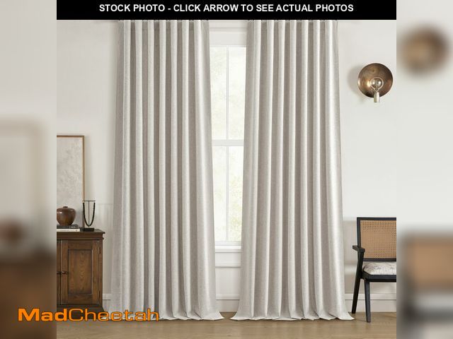 Lot 74-13953620 - QJmydeco 100 Inch Curtains Complete Blackout Curtains for Bedroom 2 Panels Set, Large Window Custom ...