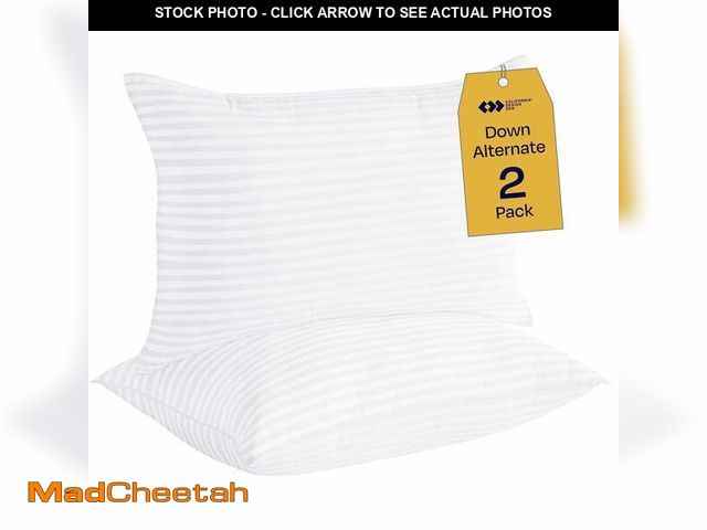 Lot 74-12788704 - (MISSING 1 PILLOW ) California Design Den 2-Pack Comfort Bed Pillows King, Cooling Luxury Hotel Pill...