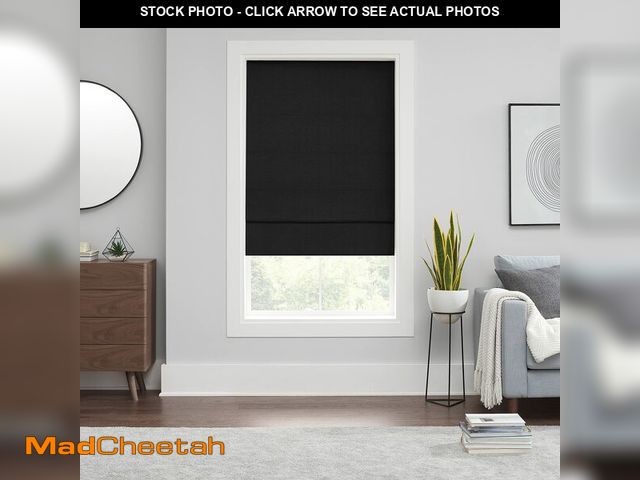 Lot 74-13786093 - Eclipse Kylie Total Privacy Blackout Cordless Lined Window Roman Shade for Living Room, 35 in x 64 i...