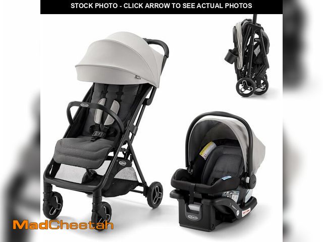 Lot 74-12544092 - Graco Ready2Jet Travel System - Overhead Friendly Compact Travel Stroller with Automatic Fold and Sn...