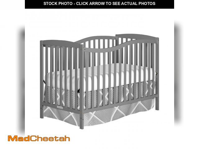 Lot 74-12523049 - Dream On Me Chelsea 5-in-1 Convertible Full-Size Baby Crib in Steel Grey, GreenGuard Gold &amp; JPMA...