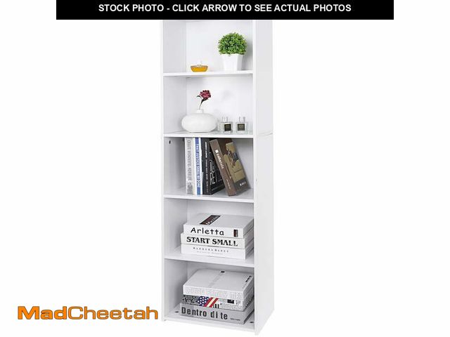 Lot 74-13817551 - ZENSTYLE 5 Tier Bookcase Bookshelf Storage Wall Shelf Organizer Display Stand Home Office - UNUSED