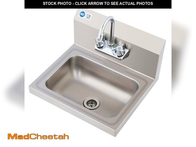 Lot 74-13823784 - WILPREP Hand Sink Commercial Stainless Steel Sink for Washing, NSF Utility Sink with Gooseneck Fauce...